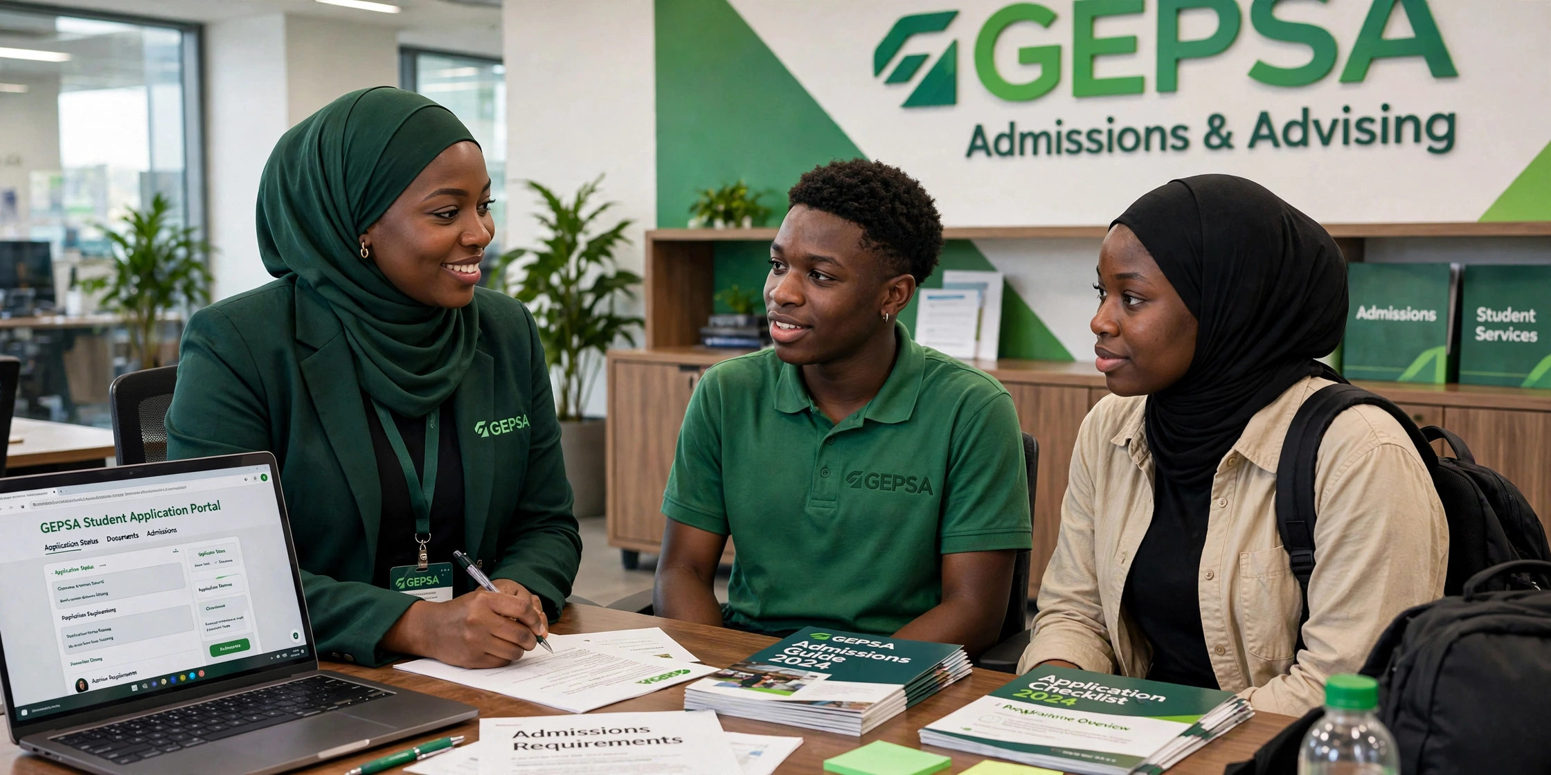 A GEPSA adviser meeting with a prospective trainee